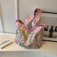 ราคา กระเป๋าผ้าใบลายพิมพ์ตัวอักษรความจุขนาดใหญ่กระเป๋าสตรีผ้ายีนส์กระเป๋าสะพายไหล่สีฟ้ากระเป๋าลำลองที่ทนทานกระเป๋าช้อปปิ้งผ้า (20860922243)