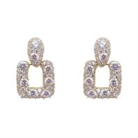 ราคา ต่างหูสตั๊ดคุณภาพสูงพลอยเทียมสว่างสี่เหลี่ยมต่างหูห้อยเจ้าหญิงเครื่องประดับของขวัญผู้หญิง (16448768815)