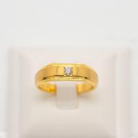 ราคา Happy Jewelry แหวนเพชรแท้ เม็ดเดี่ยว 10 ตัง เรียบๆ ใส่สวย ทองแท้ 9k 37 5 เพชรเกสร ME541 (18448626372)