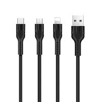 ราคา สายชาร์จ มือถือ usb micro lightning iphone type c ของแท้ ทนทาน ชาร์จเร็ว ราคาถูก ใช้ได้ทั้ง android ios Micro Usb iPhone Type C ที่ชาร์จ โทรศัพท์ สายยาว 1 2 M original (10568628666)