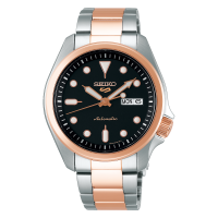 ราคา Karnvera Shop นาฬิกาข้อมือผู้ชาย Seiko 5 Sports Automatic 100m 2 Tone Rose Gold Watch SRPE58K1 (15920600708)