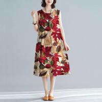 ราคา TM เดรส ชุดเดรสสาวอวบอ้วน ชุดเดรสลายดอกไม้ ชุดเดรสยาวหรูๆ ชุดงานป้ายสวยๆ TM2303037 (17980292520)