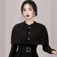 ราคา RYRYSTYLE ผ้าคลุมไหล่ผืนเล็กผ้าวูลชุดเสื้อคลุมสองชิ้นเอวลอยเข้ารูปสีขาวสง่างามฤดูใบไม้ร่วง ชุดเดรสฤดูหนาว1223 (20485514789)