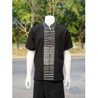 ราคา เสื้อพื้นเมืองคอจีนแขนสั้นชาย ผ้าเมืองสีเรียบแต่งบาร์โค้ด ส่งจากเชียงใหม่ (8367391403)