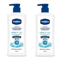 ราคา VASELINE Healthy Moisturizing Body Wash Clean Care 400ml 2ขวด วาสลีน เฮลธี้ มอยซ์เจอร์ไรซิ่ง บอดี้ วอช คลีน แอนด์ แคร์ ครีมอาบน้ำ (7335426439)