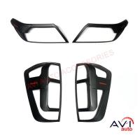 ราคา ครอบไฟหน้าท้าย Navara 2014 2019 ผิวดำ โลโก้แดง (21247806210)