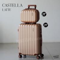 ราคา MINERVA กระเป๋าเดินทางล้อลาก รุ่น Castella 14 20 24 28 นิ้ว วัสดุ ABS แข็งแรง น้ำหนักเบา หิ้วขึ้นเครื่องบินได้ M01 by SWISHNAVY (20922638551)