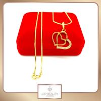 ราคา สร้อยคอทอง ลายกระดูกงู ห้อยจี้หัวใจ ประดับเพชร น้ำหนัก2สลึง ยาว18นิ้ว ชุบทองคำแท้ 24K สินค้าขายดีพร้อมส่ง ชุบเศษทองเยาวราช (1383502852)