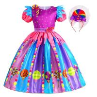 ราคา 2023 Sweet Lollipop Candy Kids Dress Carnival Party Little Girl Birthday Costume Fancy Rainbow Tutu Children Wedding Clothes by Hs2023 (19691850729)