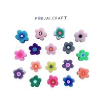 ราคา ลูกปัดดอกไม้ Flower polymer beads 10mm (13428692592)