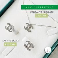 ราคา สร้อยเงินแท้พร้อมจี้92 5 ประดับเพชร cz งานจริงสวยมากๆ ค่ะ Free size 16 18 นิ้ว ชุบทองคำขาว เนื้อเงินแท้ (16449777356)