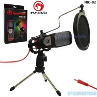 ราคา MARVO MIC 02 ไมโครโฟน ตั้งโต๊ะ ระบบ Omnidirectional พร้อมขาตั้งและกันลม (532030121)