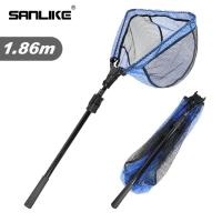 ราคา SANLIKE ชุดตาข่ายที่ตักปลาตกข่ายสำหรับตกปลาแบบพกพาตาข่ายไนล่อนเคลือบยางยืดหดได้แบบท่ออลูมิเนียมหรือด้ามไฟเบอร์กลาส (19285076247)