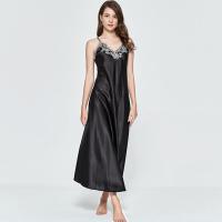 ราคา Kayotuas ผู้หญิง O versize ซาตินยาวชุดนอนผ้าไหมลูกไม้ชุดนอน sleepdress (1193794298)