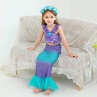 ราคา TILAMEHO 3ชิ้น เซ็ตใหม่เด็กหางนางเงือกสำหรับว่ายน้ำ Little Mermaid ชุดว่ายน้ำเด็กผู้หญิงชุดบิกินี่ชุดว่ายน้ำชุดงานปาร์ตี้ชุดฮาโลวีน3 4 6 8ปี (14564656162)