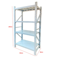 ราคา ชั้นวางของหล็ก 4 ชั้น ออกใบกำกับภาษีได้ Warehouse Shelf ชั้นวางสินค้าเหล็กฉาก ชั้นจัดเก็บคลังสินค้า ชั้นวางเอนกประสงค์ (11645023758)