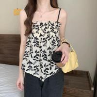 ราคา EN สายเดี่ยวลายดอก เสื้อสายเดี่ยว สายเดี่ยวสไตล์เกาหลี สายเดี่ยวสไตล์วินเทจ สายเดี่ยวมินิมอล ชุดใส่ไปทะเล (15646934789)