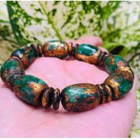 ราคา สร้อยข้อมือพระสมเด็จโตเนื้อหยกเขียวสร้อยข้อมือเม็ดวงรีพระสมเด็จโต (20505777946)