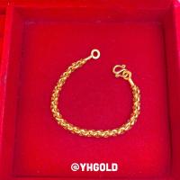 ราคา สร้อยข้อมือทอง2สลึง YHGOLD ข้อมือเด็ก ทองคำแท้96 5 (19484434621)