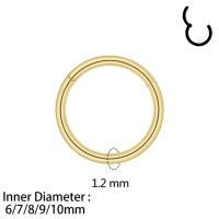 ราคา ZS 1PC บานพับ Segment Hoop แหวนจมูก Multicolor 316L สแตนเลสจมูก Septum Clicker กระดูกอ่อน Tragus Helix Lip Piercing 0 8 1 1 2มม (15111179294)