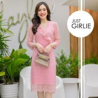 ราคา เดรสสีชมพู รวมเดรสสีชมพู ชุดออกงาน ธีมชมพู เดรสสวย ชุดแซกสีชมพู มีไซส์ S M L XL (20869139258)