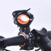 ราคา 360 Degree Rotating Cycling Bike Light Double Holder LED Front Flashlight Lamp Pump Handlebar Mount Holder Bicycle Accessorie Black Orange (20724445671)