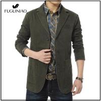 ราคา FUGUINIAO เสื้อเบลเซอร์สำหรับผู้ชายเสื้อสูทลำลองผ้าฝ้ายเสื้อพาร์กาแจ็คเก็ตทรงสลิมฟิตผู้ชายสีเขียวทหารไซส์ใหญ่ปี2021 (11899299957)