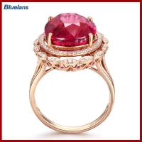 ราคา Bluelans เครื่องประดับงานแต่งงานแหวนใส่นิ้วทับทิมปลอมสำหรับผู้หญิงแบบปรับได้ของขวัญสุดหรู (19047821570)