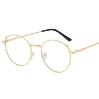 ราคา ใหม่ย้อนยุคหูแมวตกแต่งกรอบกลมกระจกแบน แว่นตาทรงเหลี่ยมโลหะทรงเหลี่ยม แว่นตาคอมพิวเตอร์ป้องกันแสงสีฟ้า (19826367537)