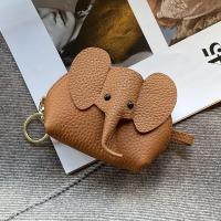 ราคา สมาร์ทคิงลายลิ้นจี่กระเป๋าเงินสำหรับผู้หญิงเหรียญหนังวัวรูปช้างน่ารักจี้กะทัดรัดหนังวัวแท้กระเป๋าคลัตช์6289 (18340994905)