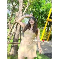 ราคา เดรสเว้าเอว แขนสั้น คอเหลี่ยม ผ้ายืด เซ็กซี่ ทรงสวย เดรสสาวอวบ (20512979297)