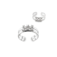 ราคา Silver thai Jewelry แหวนนิ้วเท้าเงิน 925 คริสตัล แหวนแฟชั่น ใส่แล้วไม่แพ้ เงินแท้ไม่ชุบ เงินแท้925 พร้อมส่ง 925 Sterling Silver Crystal Toe Ring (20489006194)