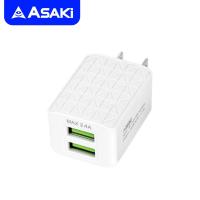 ราคา ส่งฟรี Asaki AC Adapter อะแดปเตอร์ อุปกรณ์ชาร์จไฟ หัวชาร์จไฟบ้าน จ่ายไฟ 2 4A พร้อม USB 2 ช่อง ชาร์จไว ปลอดภัย รุ่น A 5H รับประกัน 1 ปี (10640183060)