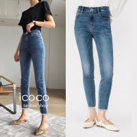 ราคา Jean Girl กางเกงยีนส์ ผญ กางเกงยีนส์ยืด Jeans ทรงบอยสลิม ช่วงขาเล็ก เข้ารูป แบบกรีดแต่งขาดเหนือเข่า ทรงสวยมาก (1565052552)