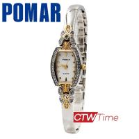 ราคา Pomar นาฬิกาข้อมือผู้หญิง สายสแตนเลส รุ่น PM63516AG02 สองกษัตริย์ หน้าปัดขาว (7975108116)