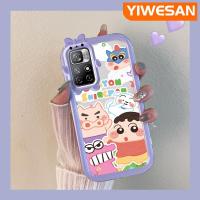 ราคา YIWESAN เคสสำหรับ Xiaomi Poco M4 Pro 5G Redmi Note 11 5G Note 11T 5G Note 11T 5G Note 11S 5G เคสลายการ์ตูนน่ารัก Crayon Shin Chan ฝาครอบป้องกันเลนส์กล้องถ่ายรูปใสกันกระแทกเคสมือถือเคสซิลิโคนอ่อนชัดเจน