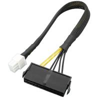 ราคา 24Pin ไฟ ATX 6พินสายอะแดปเตอร์18AWG สายวัดแหล่งจ่ายไฟ ATX สายเชื่อมต่อสำหรับ Acer 6Pin เมนบอร์ด (19242192414)