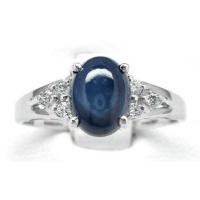 ราคา แหวนเงินแท้ 925 พลอยบลูสตาร์ แซฟไฟร์ blue sapphire น้ำหนัก 2 43 กะรัต ขาสวยเนื้อเนียน (7990045459)