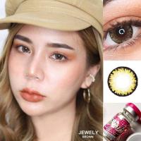ราคา มีค่าสายตา Wink Jewely Gray Brown สายตาปกติ และ ค่าสายตาสั้น คอนแทคเลนส์ ตาโต ลายฮิต Tiktok แถมตลับฟรี (12408772252)