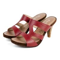 ราคา Pierre Cardin รองเท้าผู้หญิง รองเท้าส้นสูง รองเท้าส้นสูงแบบเปิดส้น นุ่มสบาย ผลิตจากหนังแท้ รุ่น 23SS299 (17256155405)