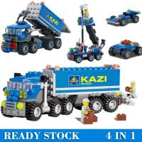 ราคา 163ชิ้น KAZI 6409อาคารบล็อกรถบรรทุกประกอบปริศนาเด็กของเล่น Legoing เข้ากันได้เด็กของขวัญ (7452912967)