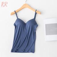 ราคา RR Womens Comfy Vest With Built In Bra V Neck Sleeveless Adjustable Strap Tank Top Tank Top Vest Top For Women Girls Ladies Summer V Neck Casual With Built In Bra Adjustable Strap (15591440050)