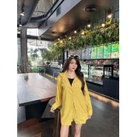 ราคา ชุดเซต เสื้อเชิตเเขนยาว กางเกง ผ้าไหมอิตาลี K8650 (19055054784)