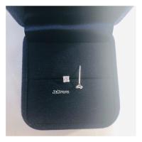 ราคา ต่างหูเงินแท้ Silver925 สี่เหลี่ยมเพชรCZ (17698309233)