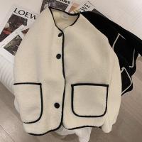 ราคา NICK Lambswool Coat For Women Loose Cropped Lamb Fleece Padded Top (16598279538)