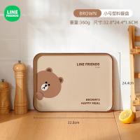 ราคา Line Friends ถาดพลาสติกสี่เหลี่ยม จานอาหาร (20816670950)