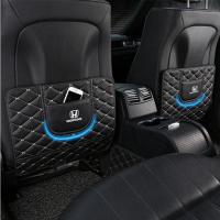 ราคา GTIOATO กระเป๋าใส่ของหลังเบาะรถยนต์ หนัง PU กระเป๋าแขวนหลังเบาะรถยนต์ ที่เก็บของในรถ ที่ใส่ของหลังเบาะรถ เบาะหลังรถแผ่นป้องกันการเตะ สำหรับ Honda City HRV Civic Jazz CRV Brio Accord Mobilio Odyssey BR