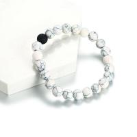 ราคา Kemstone สร้อยข้อมือเชือกยางยืดลูกปัดหินคาร์เนเลียนเทอร์คอยซ์ขาวสำหรับผู้ชายผู้หญิง (18231692860)