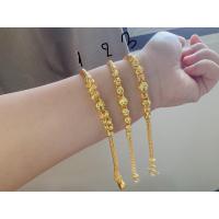 ราคา ข้อมือทองลายสีเสาร์คั้นโอ่ง น้ำหนัก2บาท หุ้มทองแท้หนาพิเศษไม่ลอกดำตะขอมีตราปั้ม (19076579723)