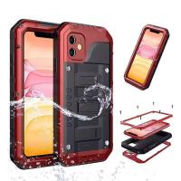 ราคา 360 Full Protective waterproof Swimming Diving Outdoor Shockproof Cover For iPhone 14 13 12 12PRO 11 Pro XS MAX XR X SE 7 8 6 6S Plus Metal Aluminum Bumper Cover (18149456654)
